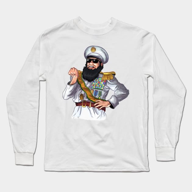 General Aladeen Long Sleeve T-Shirt by Creepsandbabes